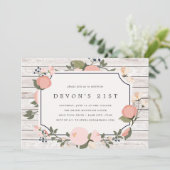 Porte de jardin | Blush Floral Invitation de fête  (Debout devant)