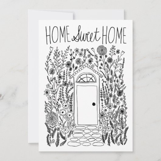 Porte de jardin Nouvelle adresse Faire-part de dém (Devant)