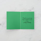 Porte de jardin vert Carte de voeux d'anniversaire (Intérieur)