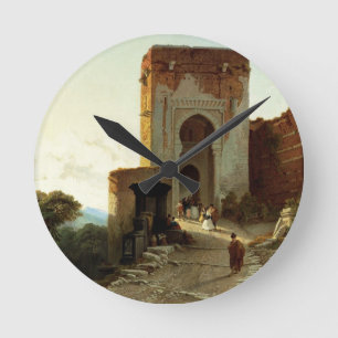 Porte de Justice, Alhambra, Granada (oil on canvas Ronde Klok