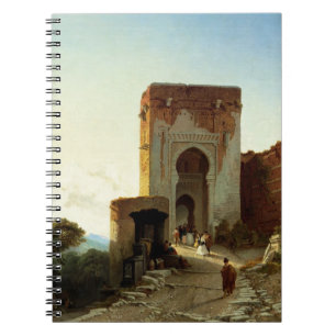Porte de Justice, Alhambra, Granada (olie op canva Notitieboek