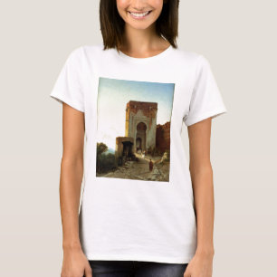 Porte de Justice, Alhambra, Granada (olie op canva T-shirt