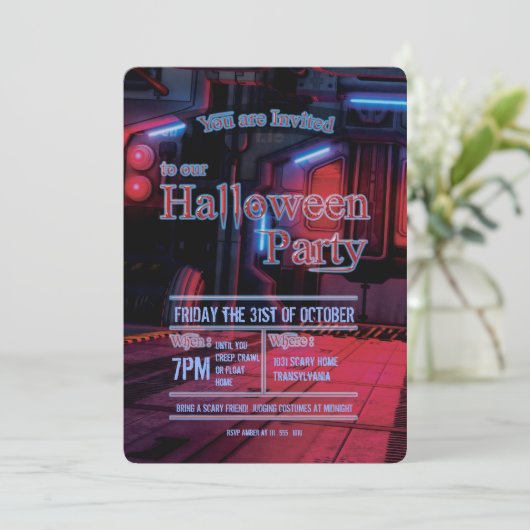 Porte de la station spatiale foncée Invitation de  (Debout devant)