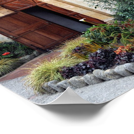 Porte de l'église à la mission San Carlos Poster (Coin)