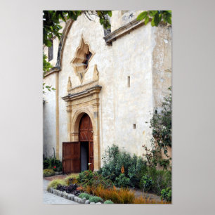 Porte de l'église à la mission San Carlos Poster