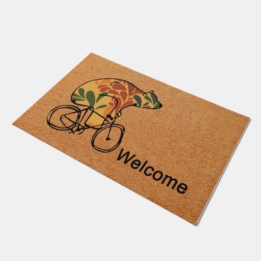 Porte de l'ours mignonne, Tapis avant, Cadeau de c (Incliné)