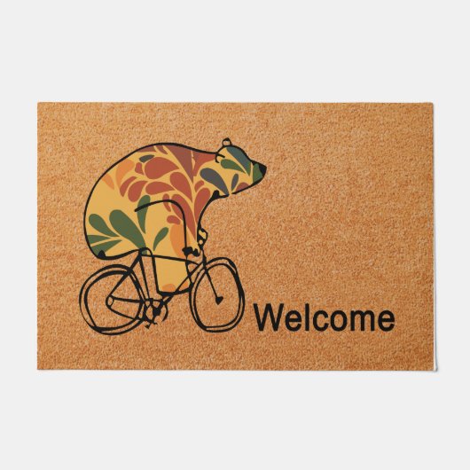 Porte de l'ours mignonne, Tapis avant, Cadeau de c (Devant)