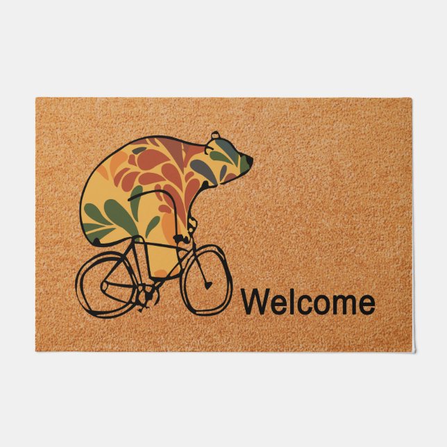 Porte de l'ours mignonne, Tapis avant, Cadeau de c (Devant)