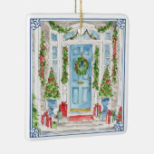 Porte de Noël Aquarelle Arbre de Noël Ornement (Droite)