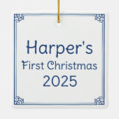 Porte de Noël Aquarelle Arbre de Noël Ornement (Dos)