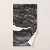 Porte de Parties scintillant noir et or (Serviette à main)