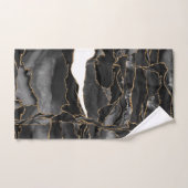 Porte de Parties scintillant noir et or (Serviette à main)