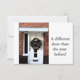 Porte différente - couronne de Noël nouvelle carte