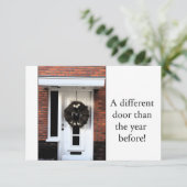 Porte différente - couronne de Noël nouvelle carte (Debout devant)