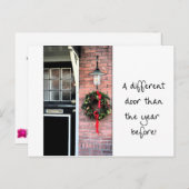 Porte différente - couronne de Noël nouvelle carte (Devant / Derrière)