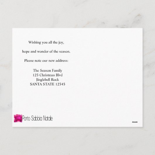 Porte différente - couronne de Noël nouvelle carte (Dos)