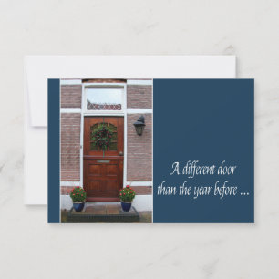 Porte différente - couronne de Noël nouvelle carte