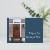 Porte différente - couronne de Noël nouvelle carte (Debout devant)