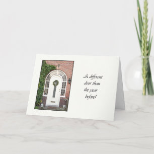 Porte différente - couronne de Noël nouvelle carte