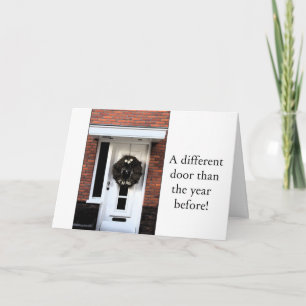 Porte différente - couronne de Noël nouvelle carte