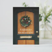 Porte différente - couronne de Noël nouvelle carte (Debout devant)