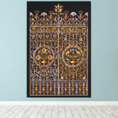 Porte d'or en toile étirée (Insitu (Plancher de Bois))