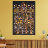 Porte d'or en toile étirée (Insitu(Salon))