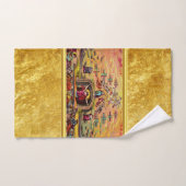 Porte du Ciel avec une texture de feuille d'or et  (Serviette à main)