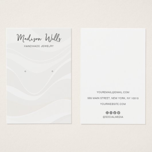 Porte-écran à oreille des vagues blanches (Devant & derrière)