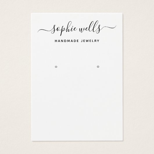 Porte-écran élégant à oreille blanche de script (Devant)