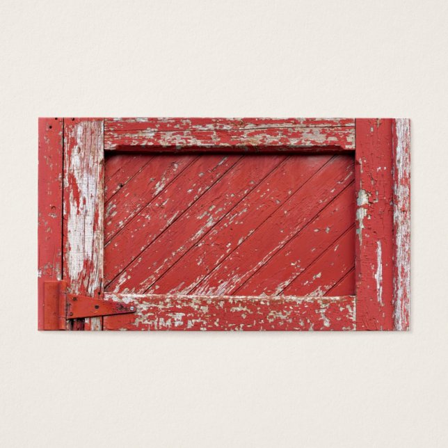 Porte en bois peint rouge (Devant)