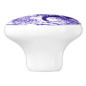 Porte En Céramique Alice dans le bouton de pourpre de chat de (Côté)