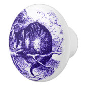 Porte En Céramique Alice dans le bouton de pourpre de chat de (Droite)