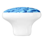 PORTE EN CÉRAMIQUE BOUTON BLEU DE TIROIR DE FLEUR (Côté)