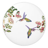 Porte En Céramique Bouton d'animal de faune de fleurs d'oiseaux de (Devant)