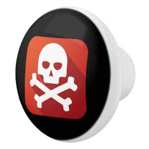 Porte En Céramique Bouton d'avertissement de poison - SRF