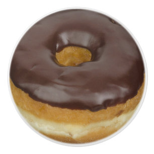 Porte En Céramique Bouton de beignet de chocolat