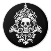 Porte En Céramique Bouton de crâne (Devant)