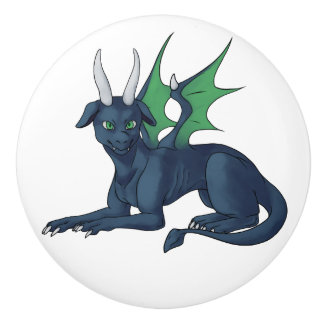 Porte En Céramique Bouton de dragon
