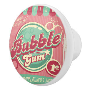 Porte En Céramique Bouton de gomme à bulle