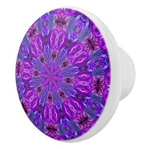 Porte En Céramique Bouton de l'armoire Grape Swirl