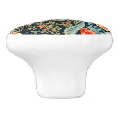 Porte En Céramique Bouton de papillon botanique foncé (Côté)