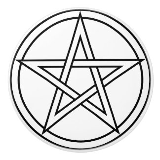 Porte En Céramique Bouton de pentagone étoilé