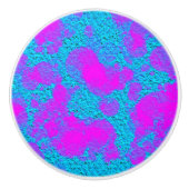 Porte En Céramique Bouton de texture rose néon (Devant)