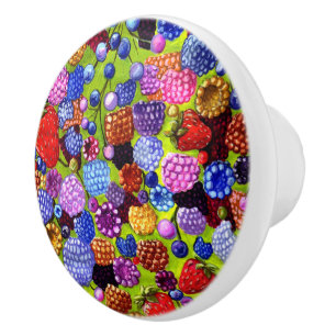 Porte En Céramique Bouton de tiroir Berries