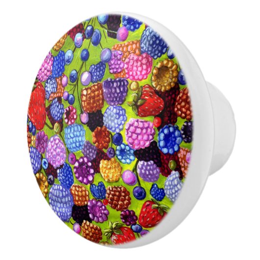 Porte En Céramique Bouton de tiroir Berries (Droite)