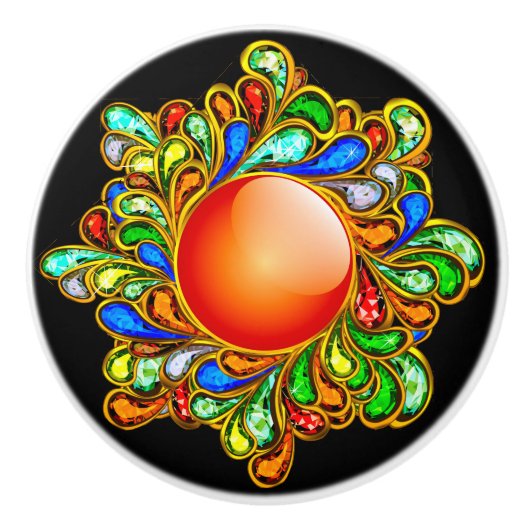 Porte En Céramique Bouton de tiroir pour pierres décoratives - SRF (Devant)