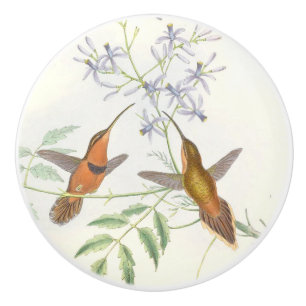 Porte En Céramique Bouton floral d'animaux de faune d'oiseaux de