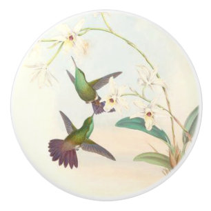 Porte En Céramique Bouton floral d'animaux de faune d'oiseaux de