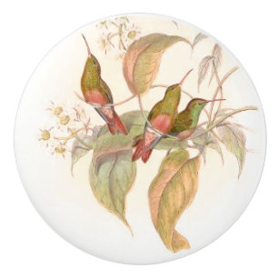 Porte En Céramique Bouton floral de jardin de fleur d'oiseaux de